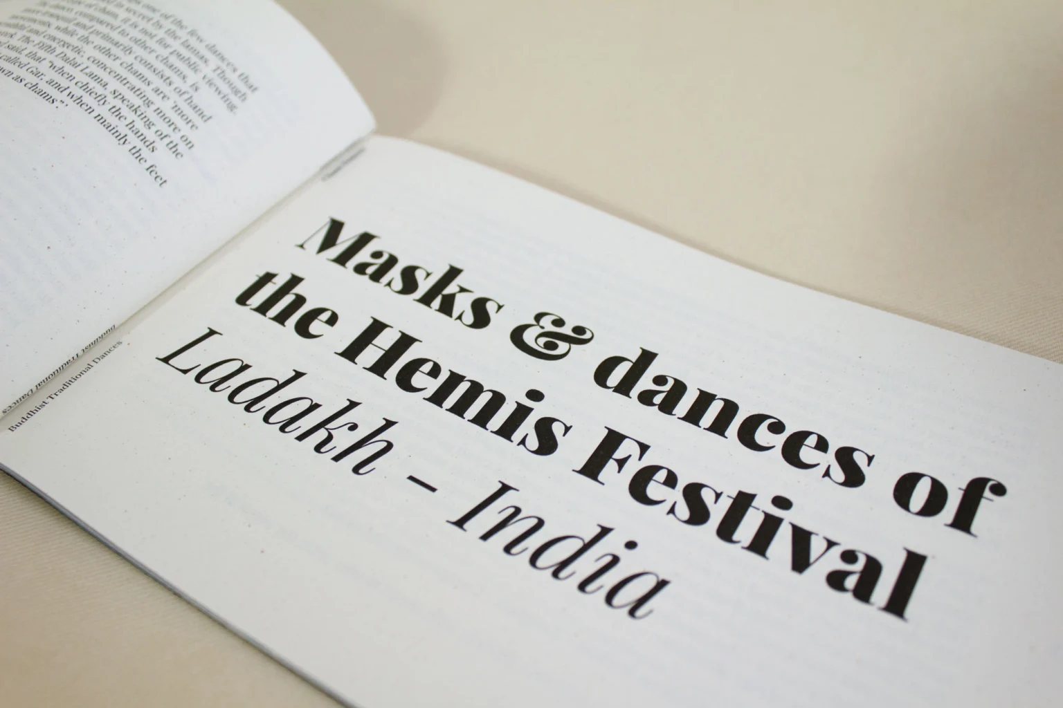 Typography and layout of the book on Cham masks