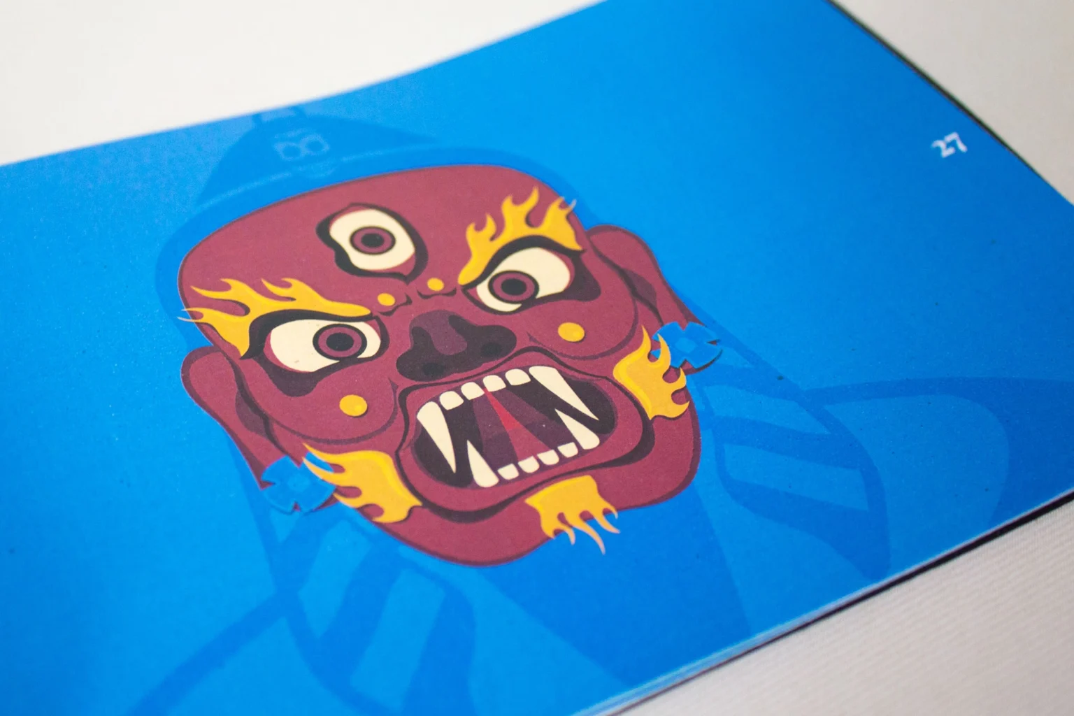 Mask Illustration on an Inside page of the book