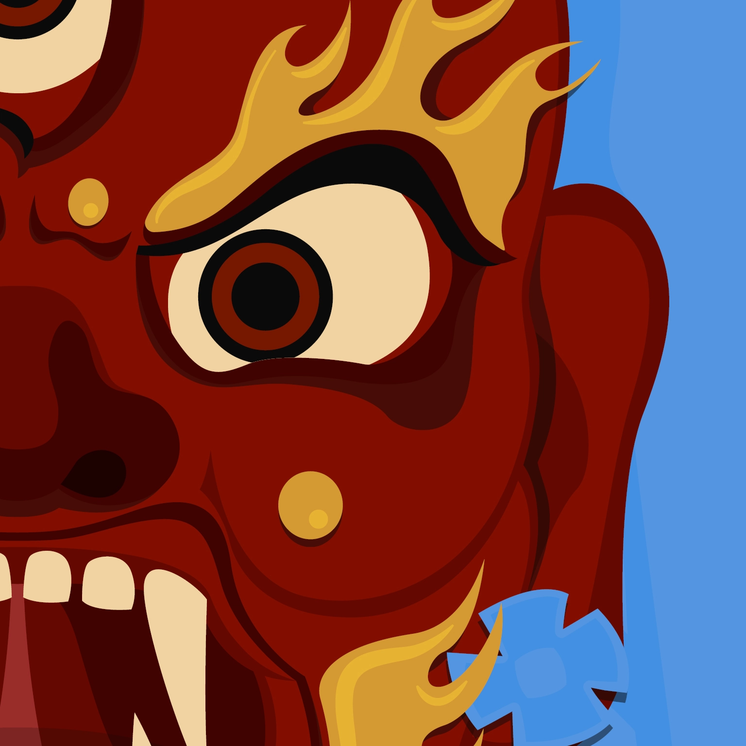 Detail from Begtse mask