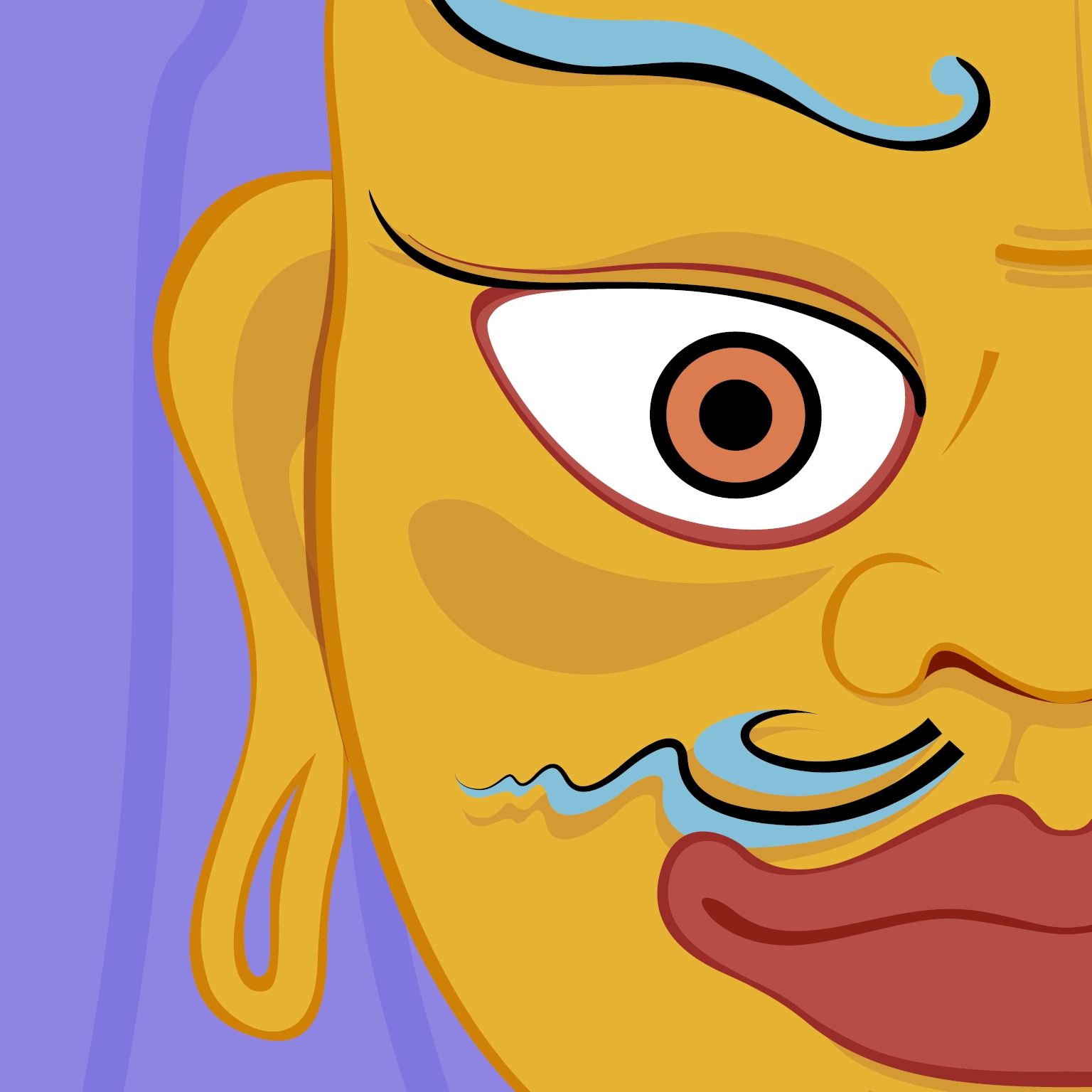 Detail from Padmavajra mask