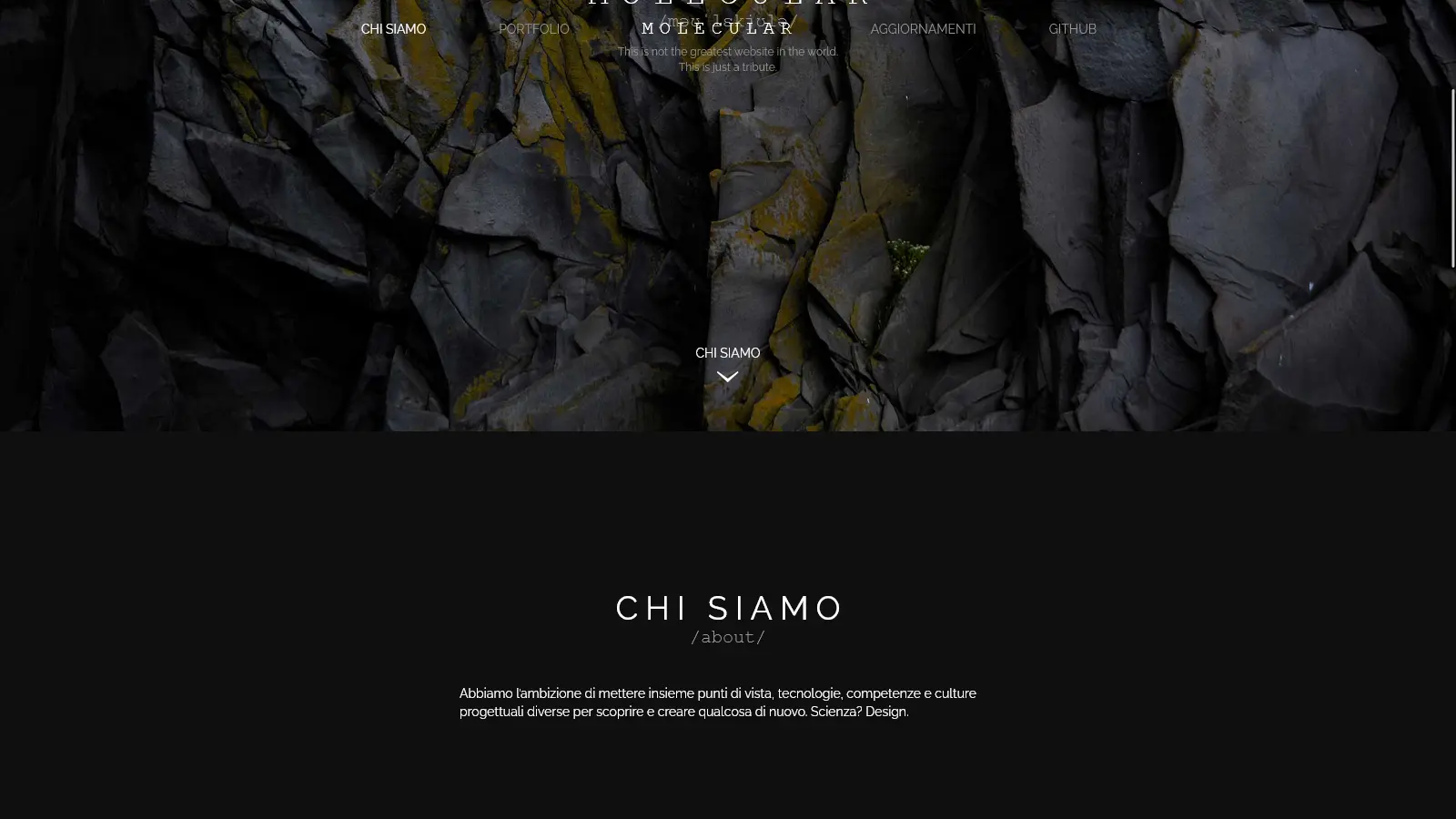 About us page desktop version