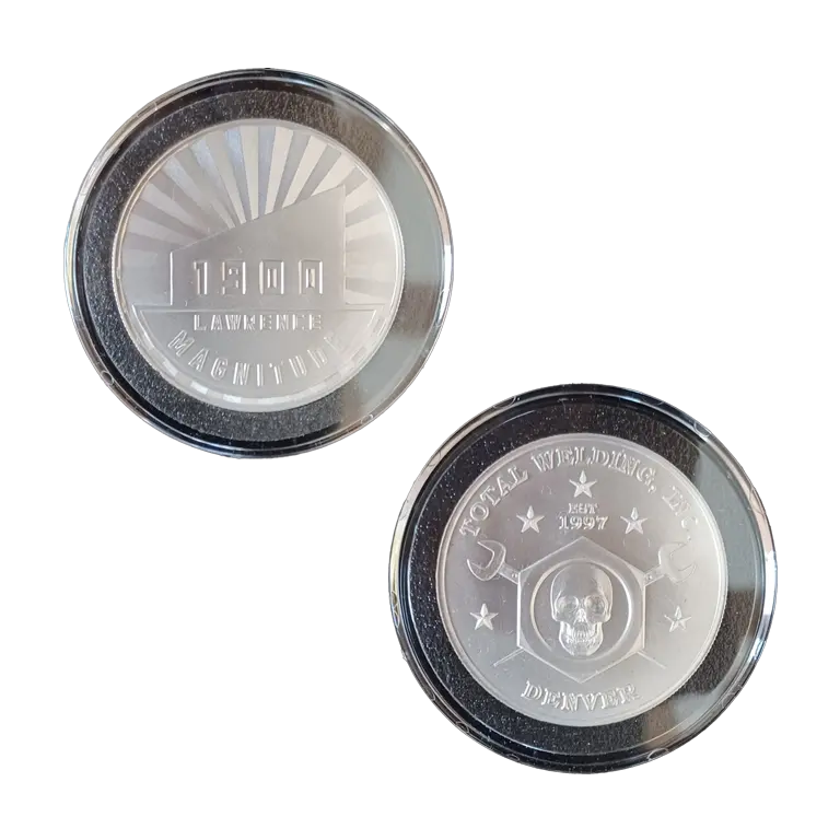 Stage 3: example of some finished silver coins