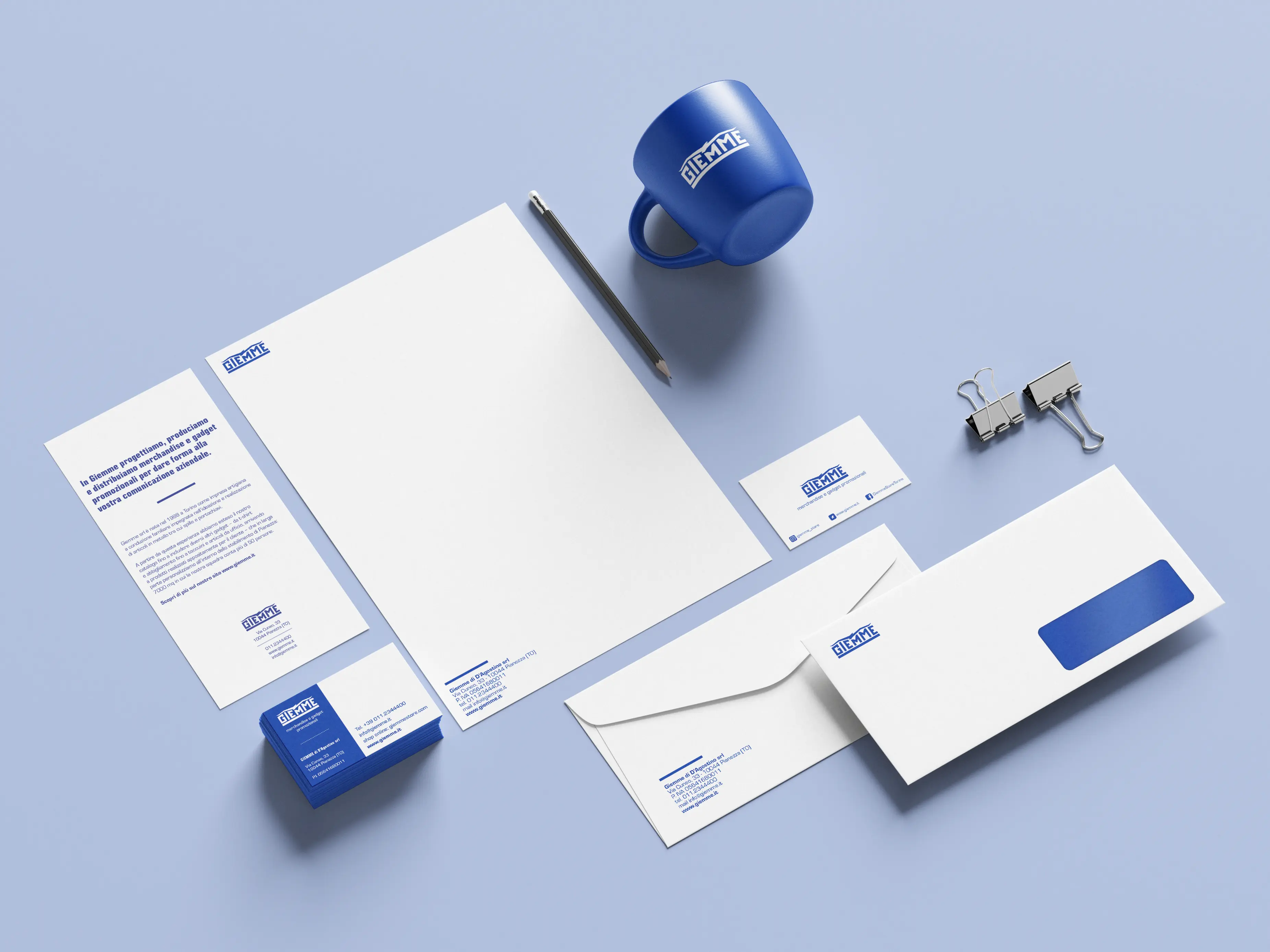 Letterhead, envelopes, business cards and mugs